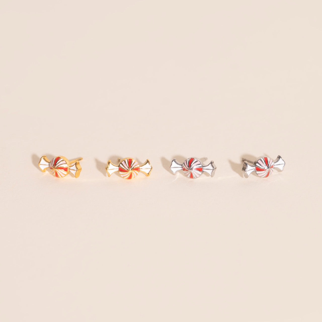 Peppermint Candy Stud Earrings