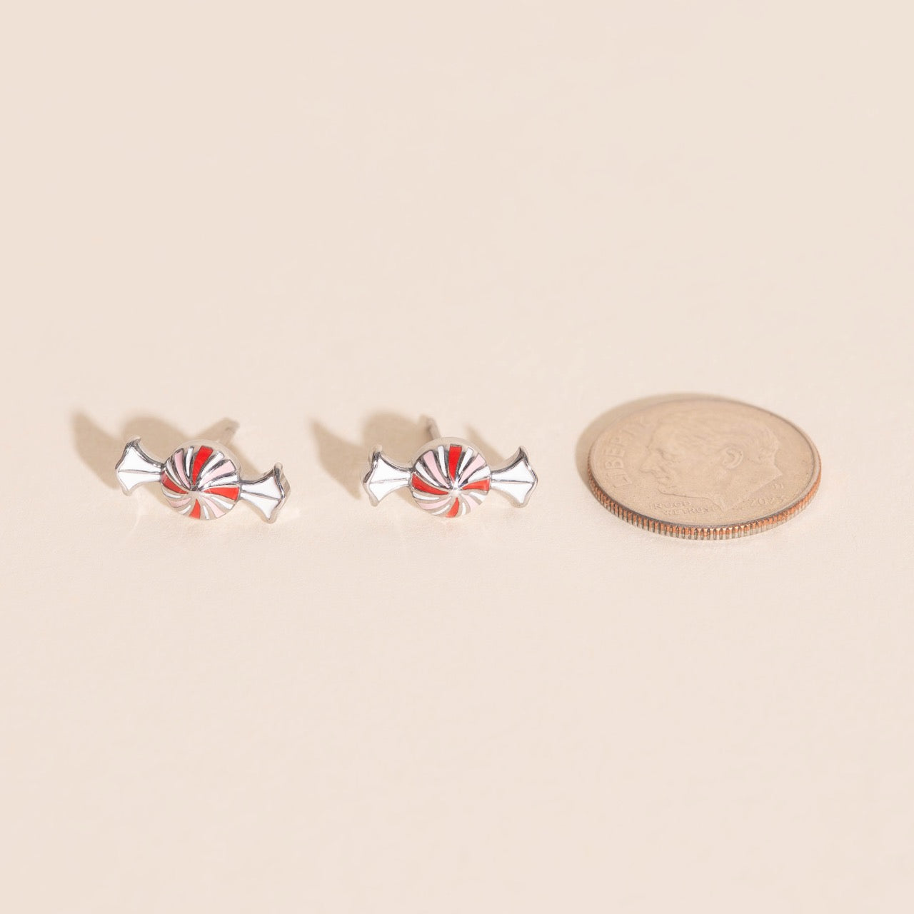 Peppermint Candy Stud Earrings