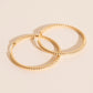 Lasso Rope Rounded Huggie Hoop Earrings