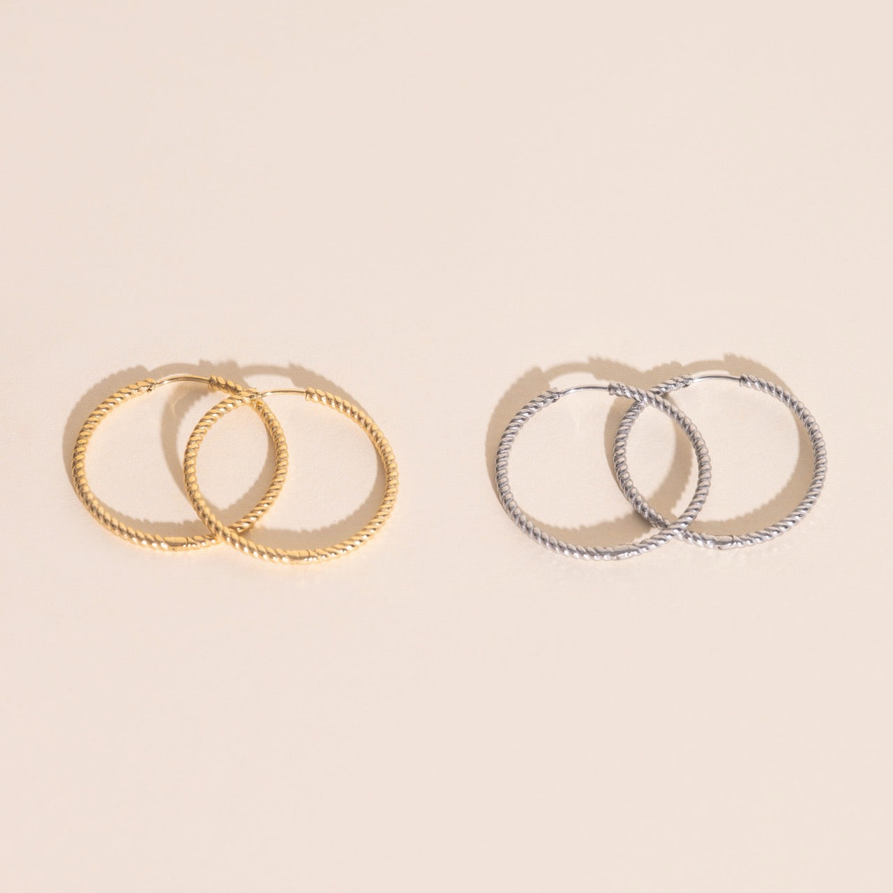 Lasso Rope Rounded Huggie Hoop Earrings – Oh Clementine