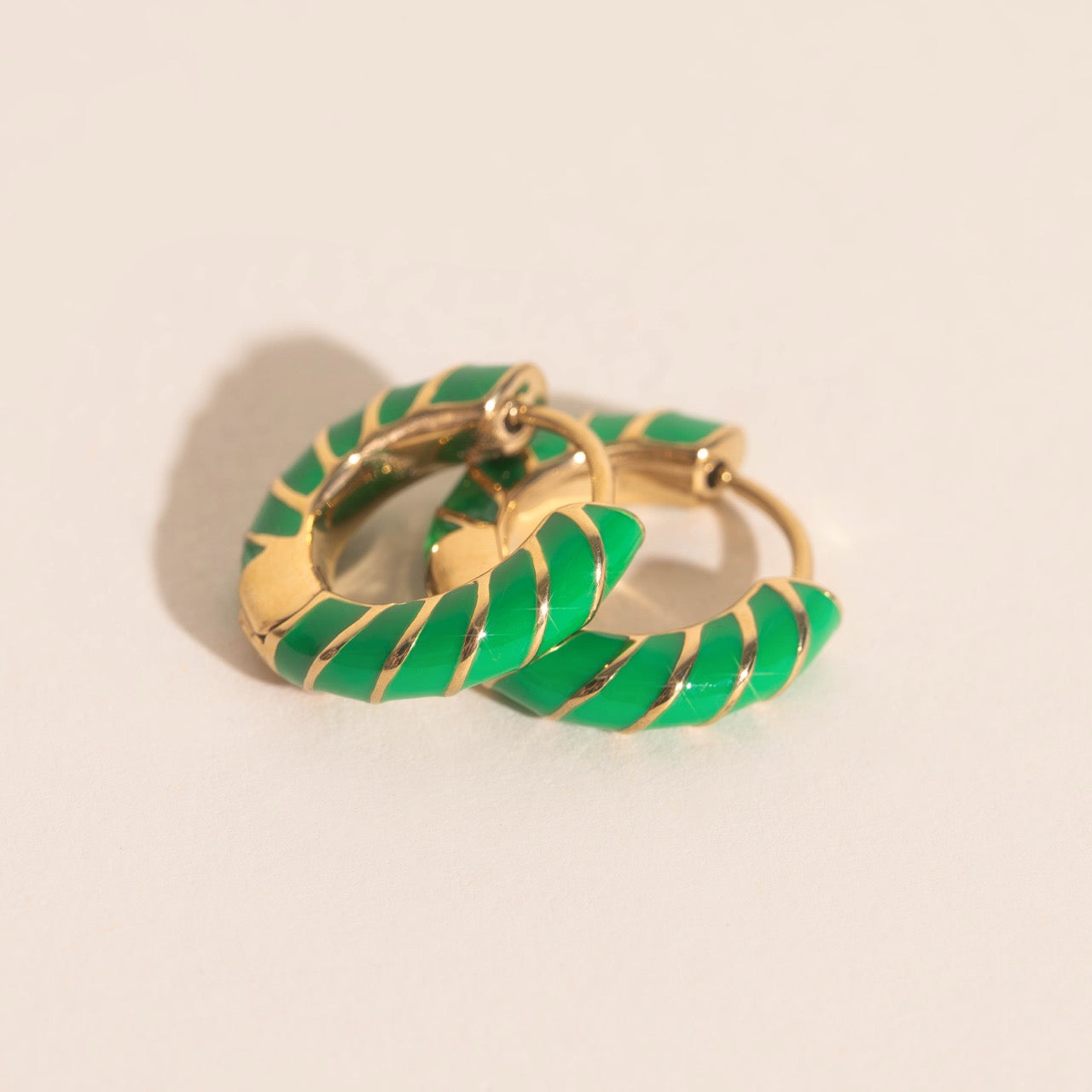 Color Chunky Rounded Huggie Hoop Earrings