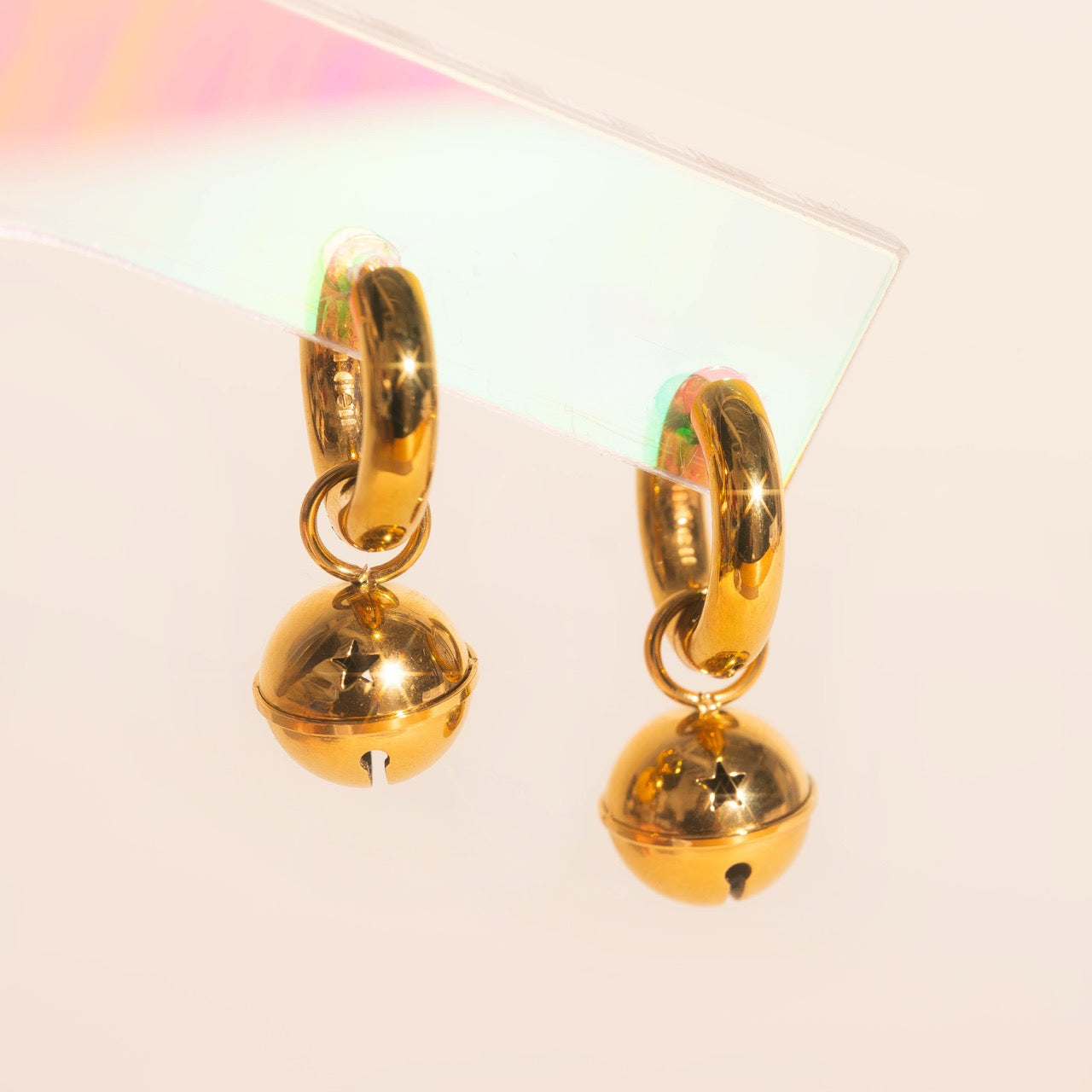 Bell Chunky Huggie Hoop Charms