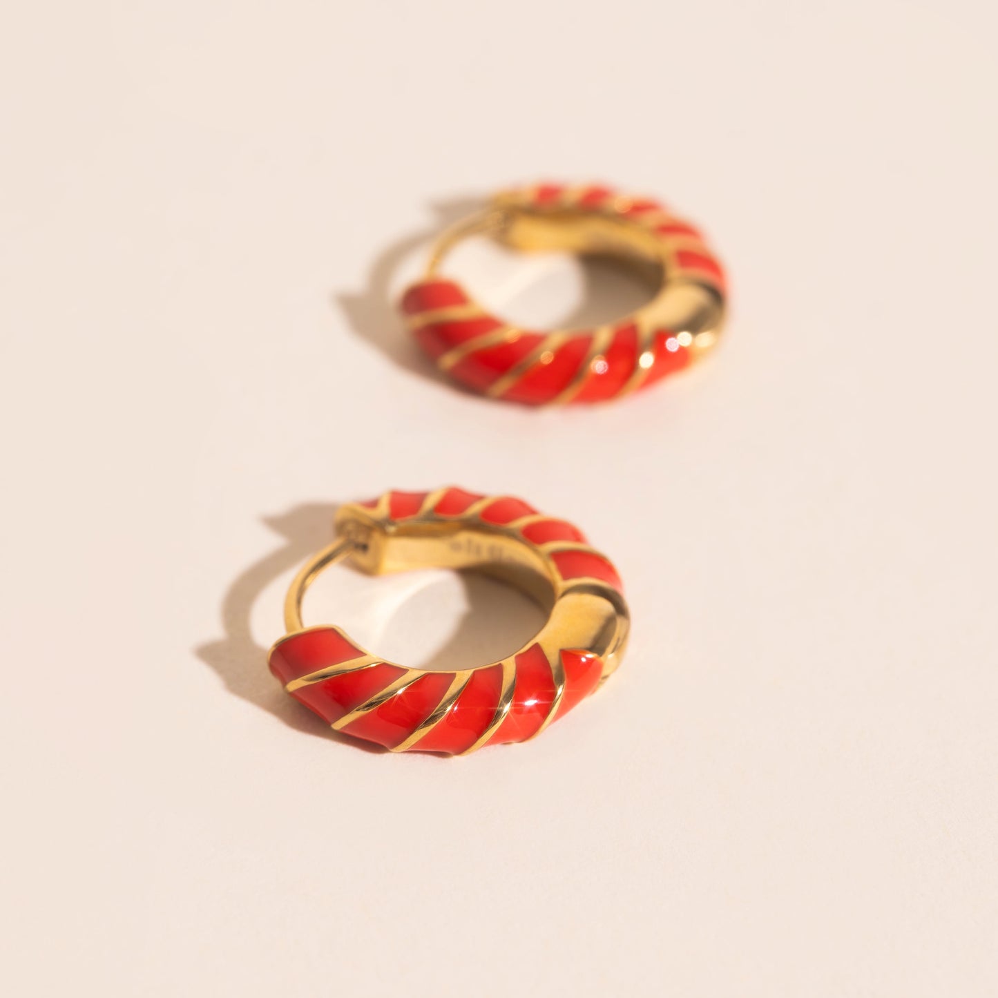 Color Chunky Rounded Huggie Hoop Earrings