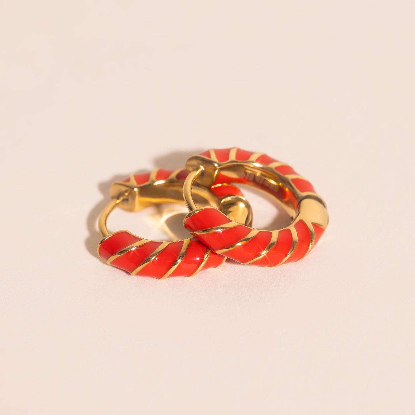 Color Chunky Rounded Huggie Hoop Earrings