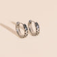 Black Star Chunky Huggie Hoop Earrings
