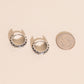 Black Star Chunky Huggie Hoop Earrings