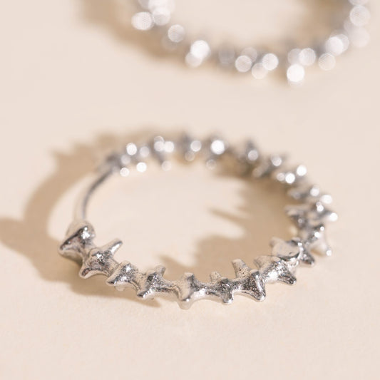 Spiky Huggie Hoop Earrings