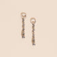 Beaded Metal Chain Chunky Huggie Hoop Charms