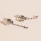 Beaded Metal Chain Chunky Huggie Hoop Charms
