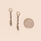 Beaded Metal Chain Chunky Huggie Hoop Charms