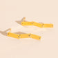 Flat Hammered Bar Stud Earrings
