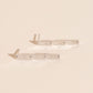 Flat Hammered Bar Stud Earrings