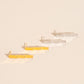 Flat Hammered Bar Stud Earrings