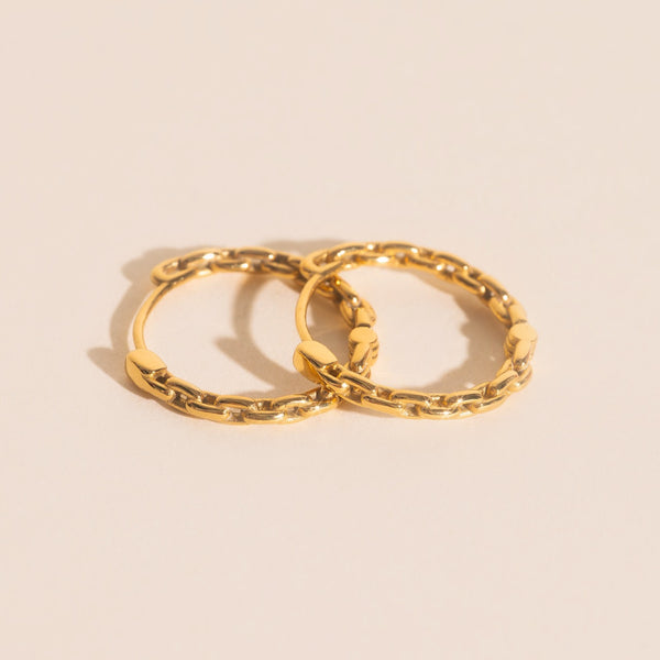 Chain Huggie Hoop Earrings – Oh Clementine
