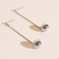 Ball Hammered Bar Stud Earrings