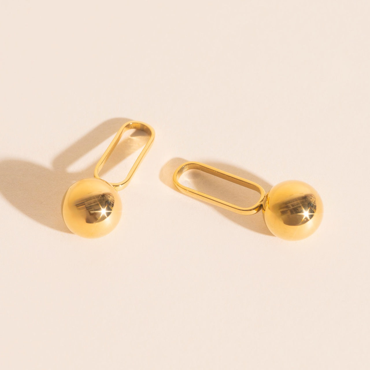 Ball Drop Chunky Huggie Hoop Charms