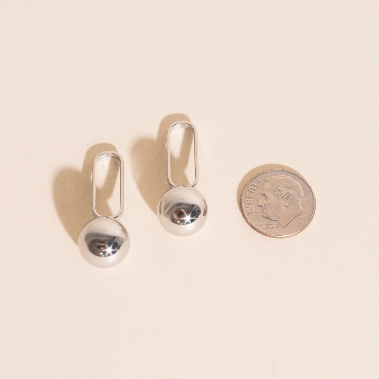 Ball Drop Chunky Huggie Hoop Charms