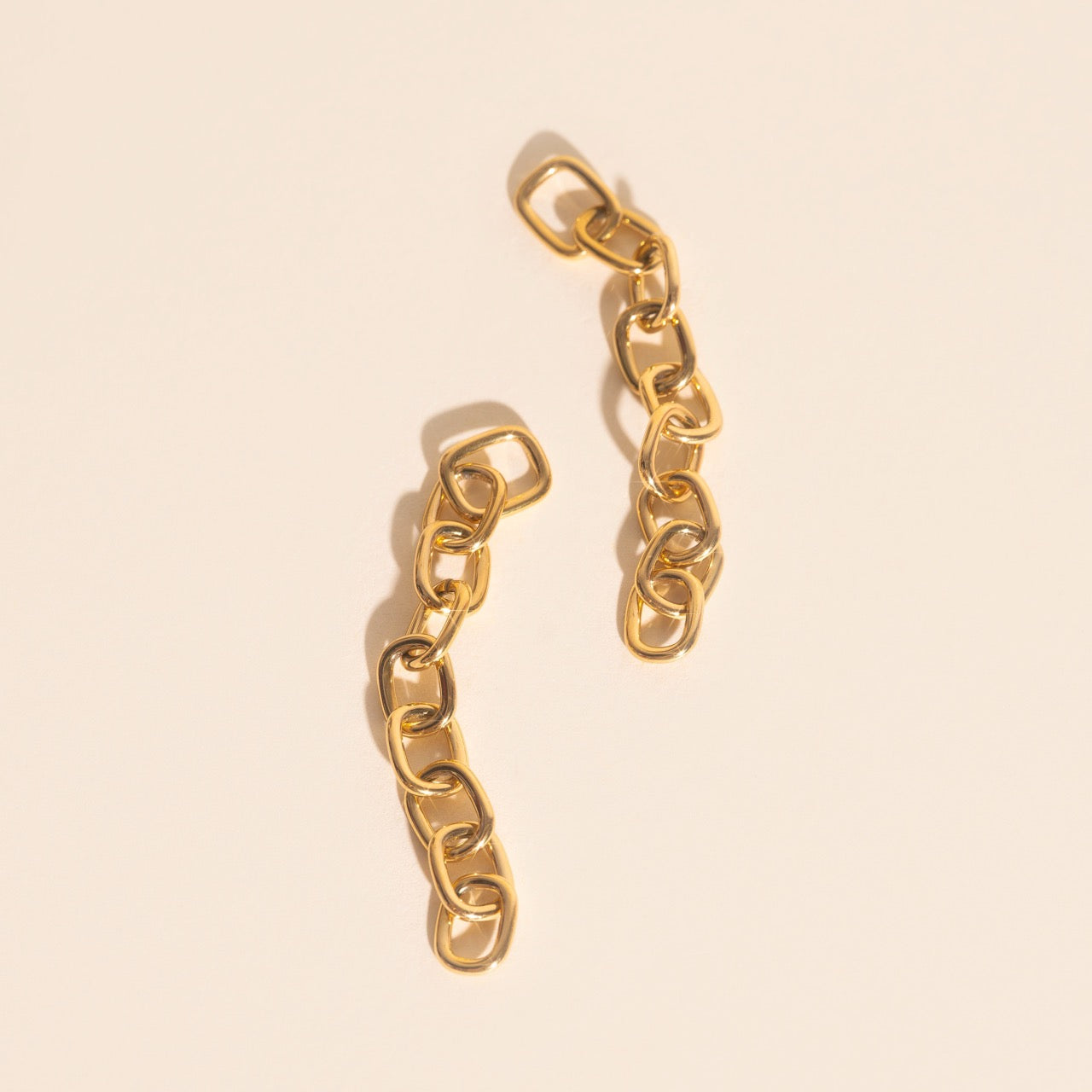 Long Chain Chunky Huggie Hoop Charms