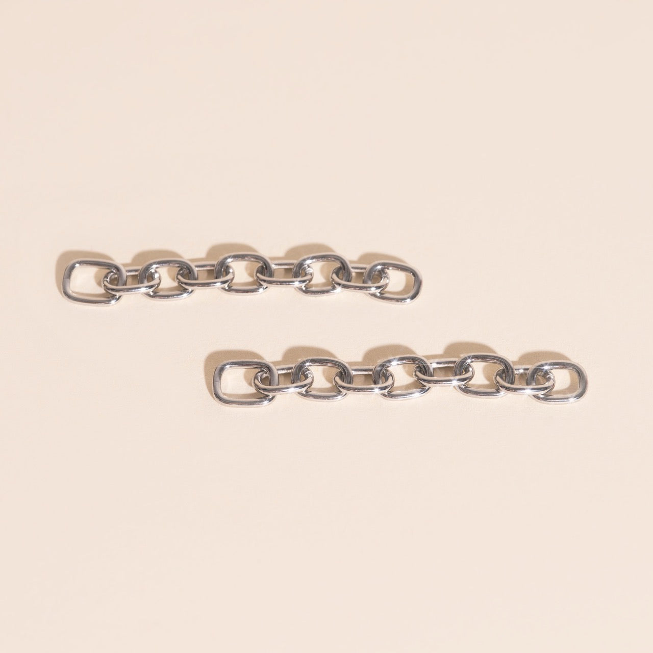 Long Chain Chunky Huggie Hoop Charms