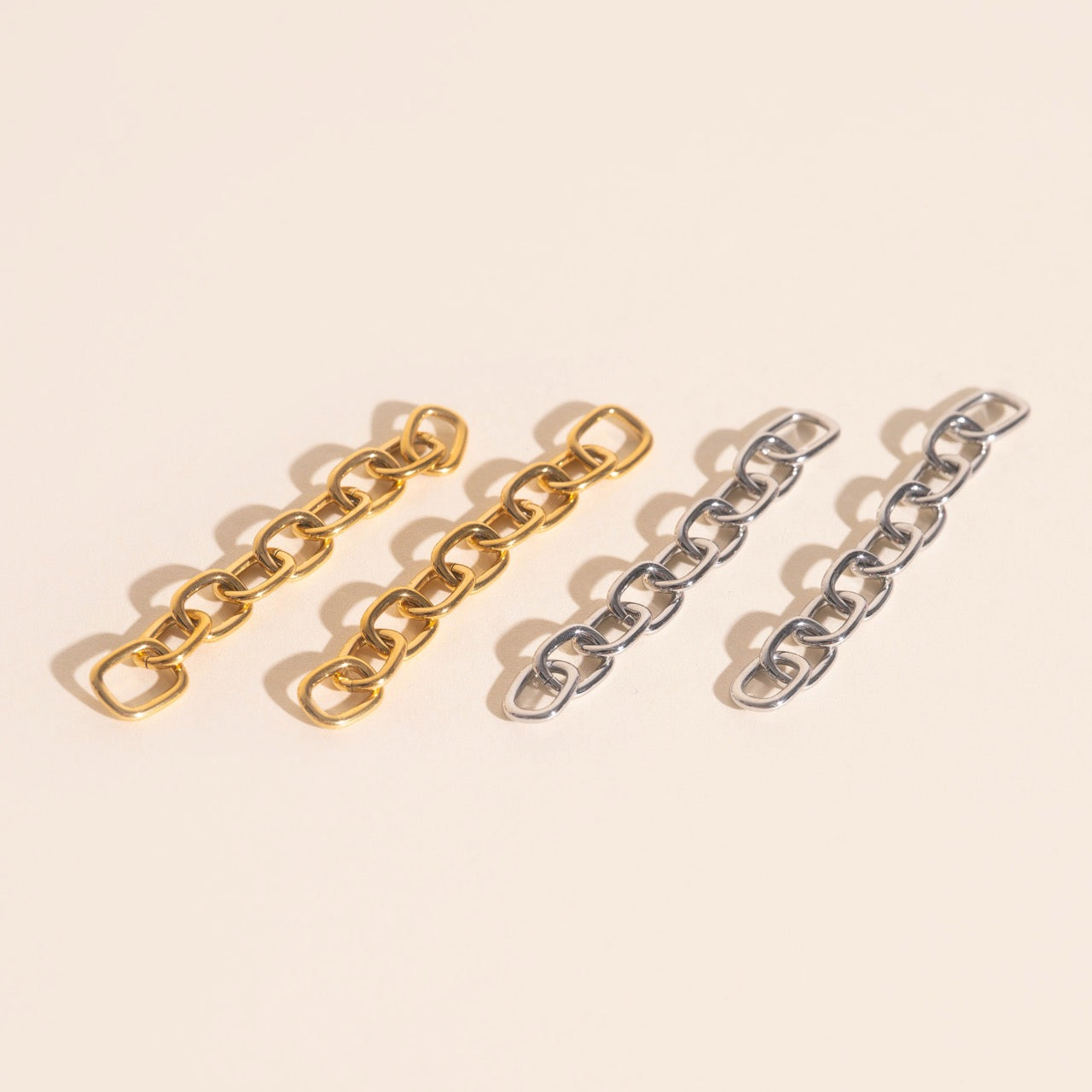 Long Chain Chunky Huggie Hoop Charms