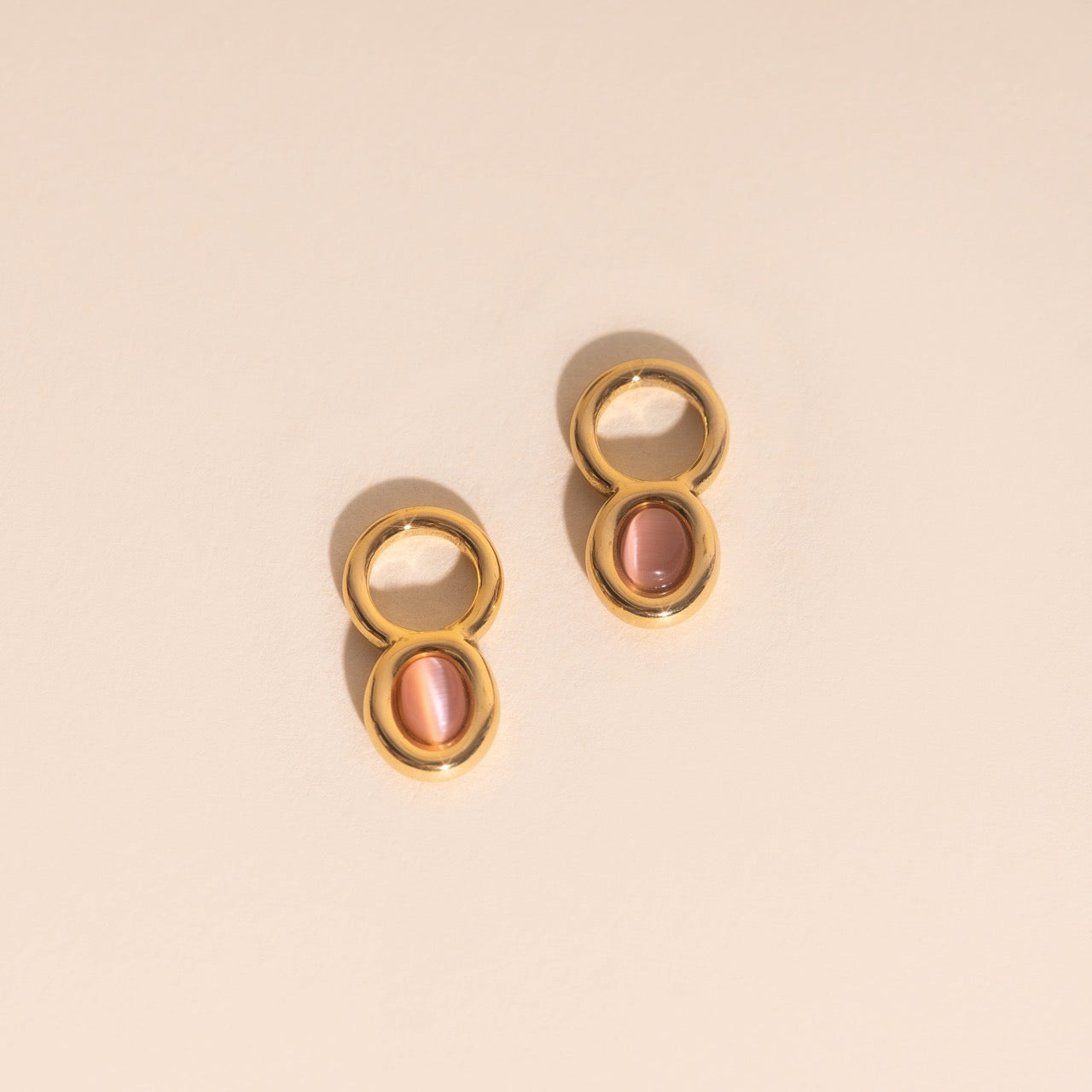 Stone Chunky Huggie Hoop Charms