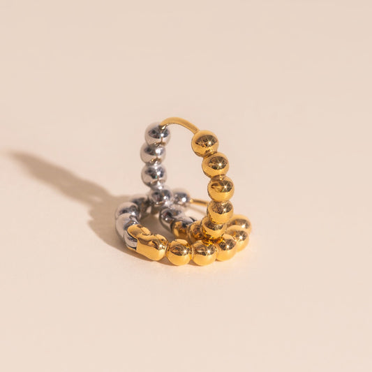 Ball Chunky Huggie Hoop Earrings