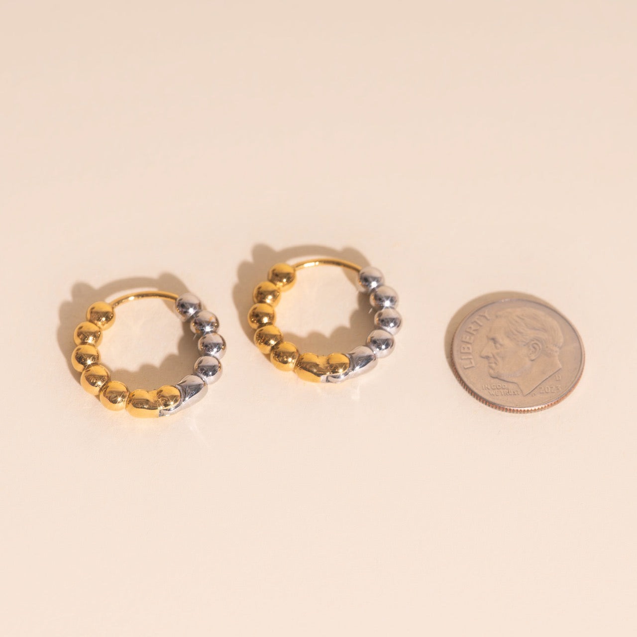 Ball Chunky Huggie Hoop Earrings