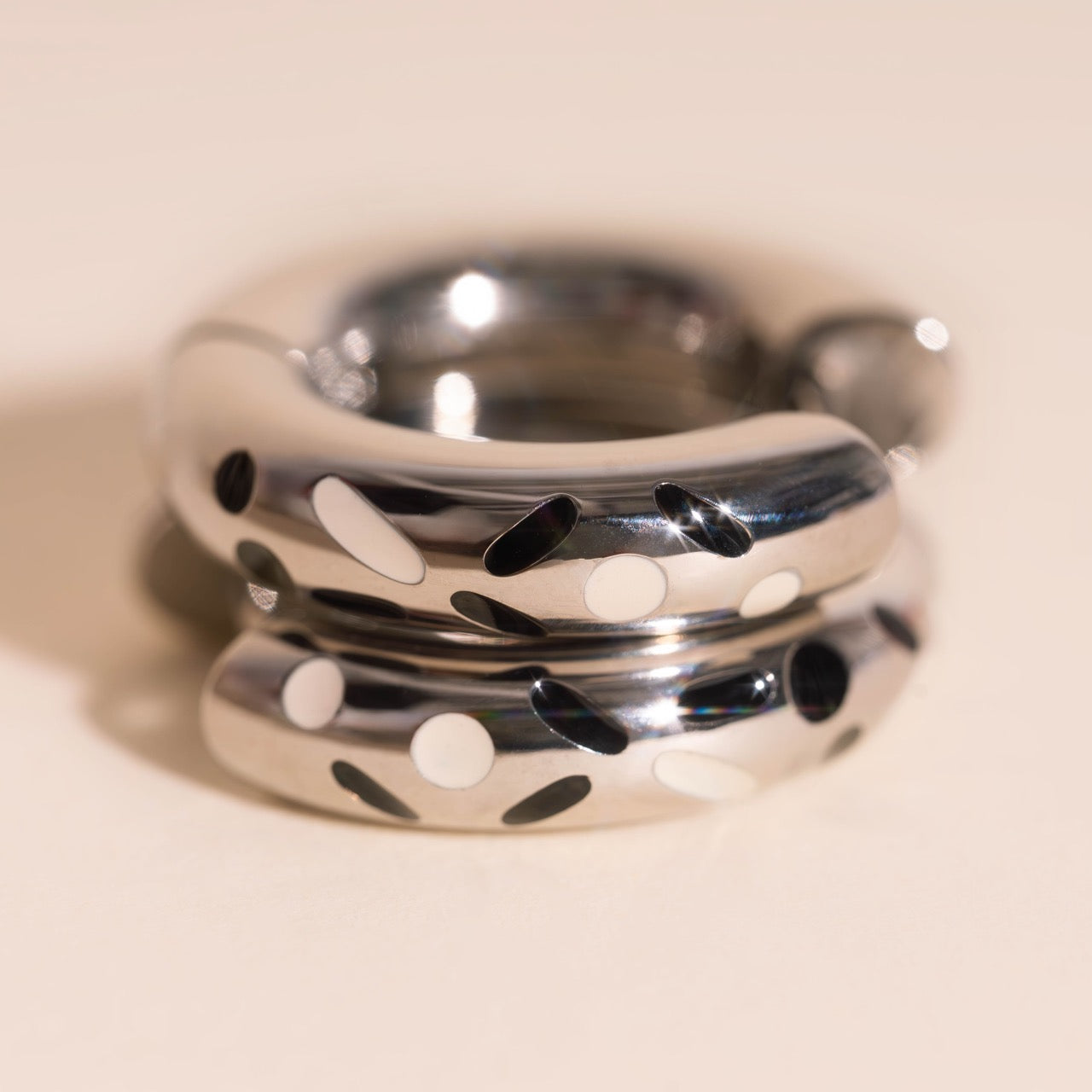 Inkdrop Chunky Rounded Huggie Hoop Earrings