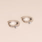 Single Stone Huggie Hoop Earrings