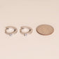 Single Stone Huggie Hoop Earrings