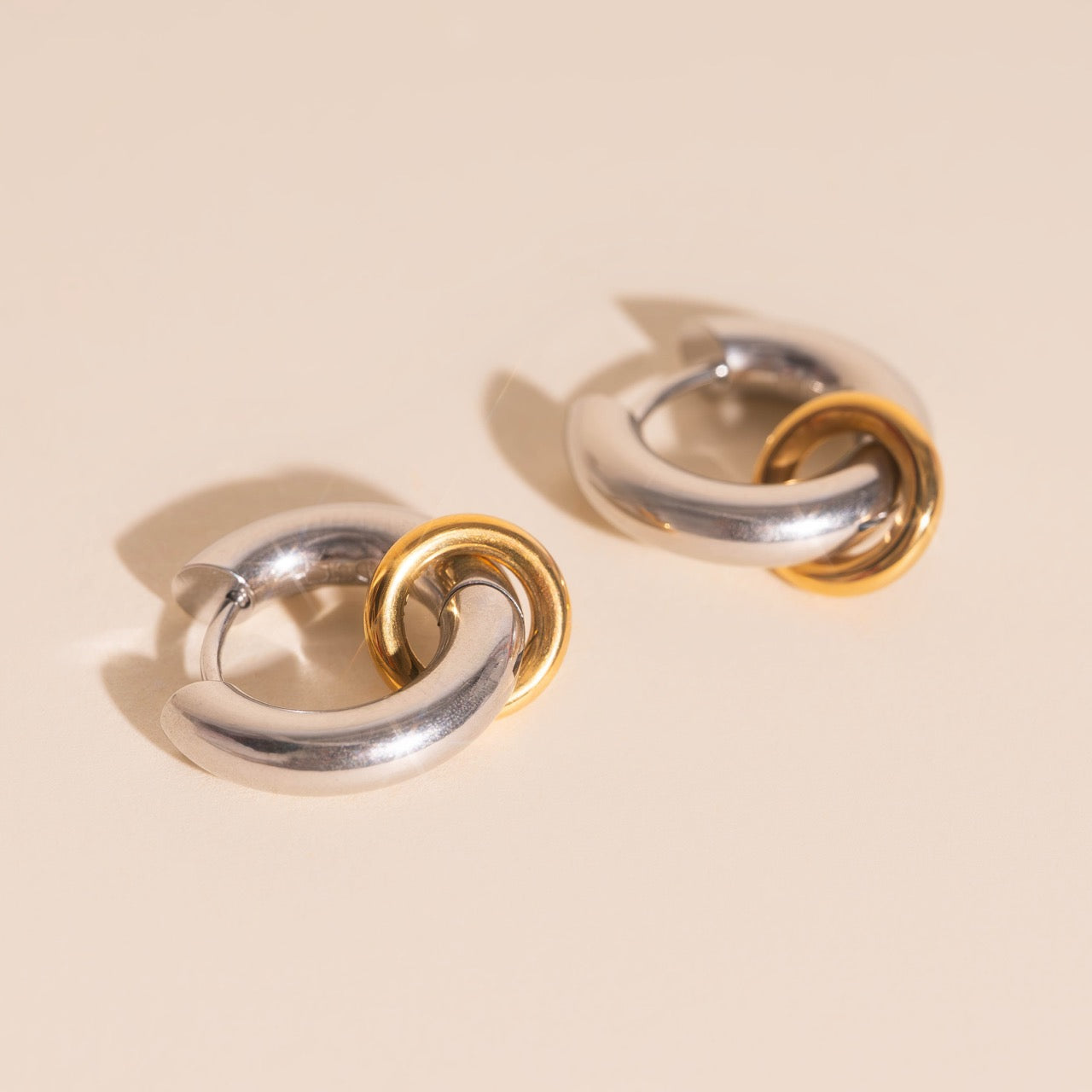 Round Ring Chunky Huggie Hoop Charms