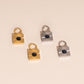 Black Stone Chunky Huggie Hoop Charms