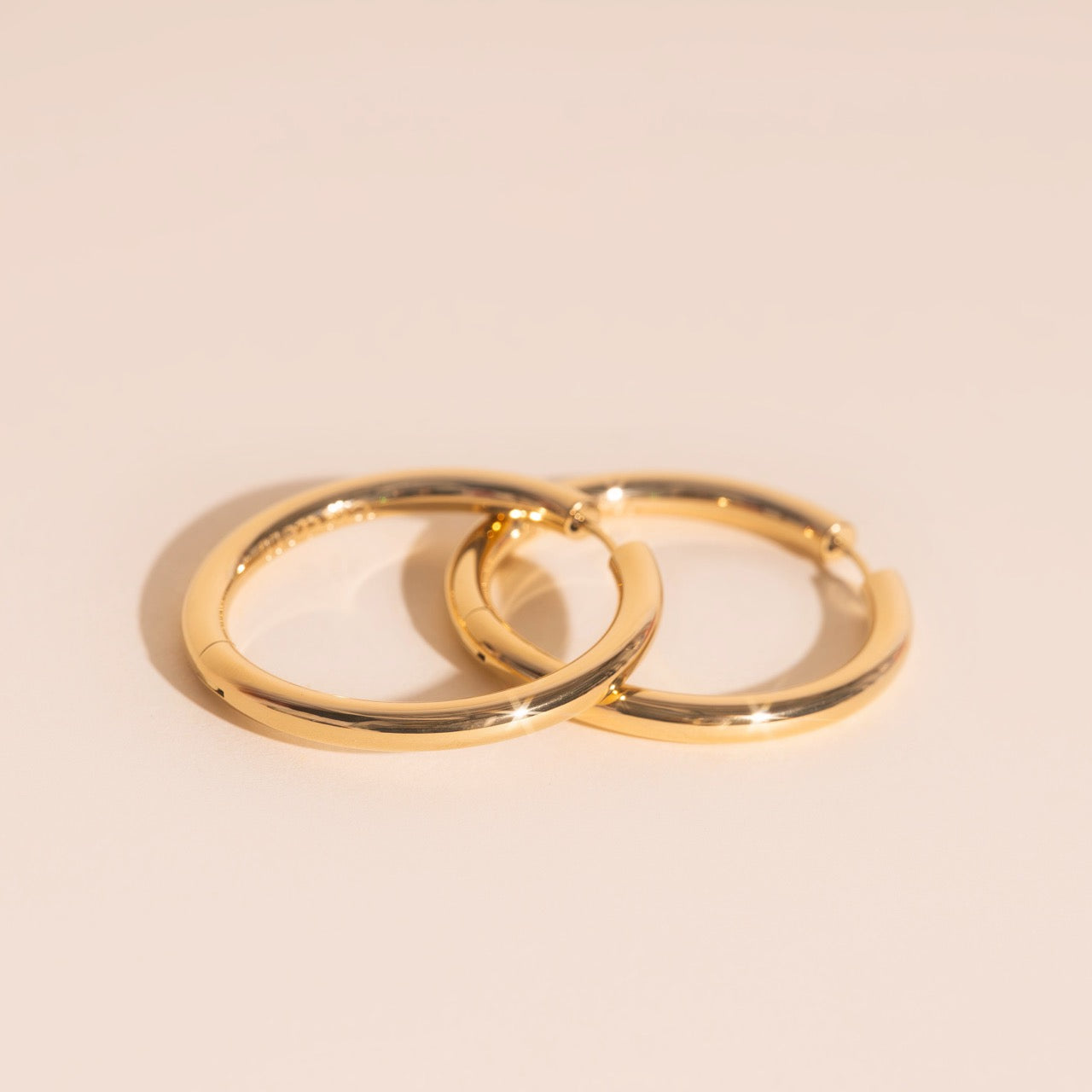 Titanium Jumbo Chunky Rounded Huggie Hoop Earrings