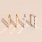 Oblong Opal Trio Huggie Hoop Earrings