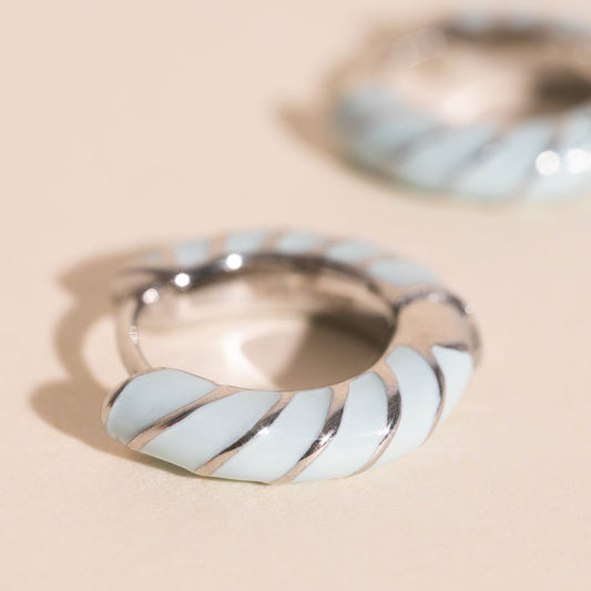 Color Chunky Rounded Huggie Hoop Earrings