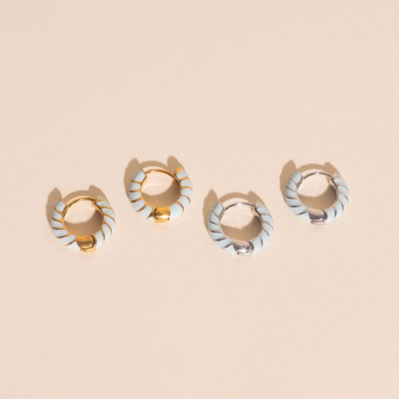 Color Chunky Rounded Huggie Hoop Earrings