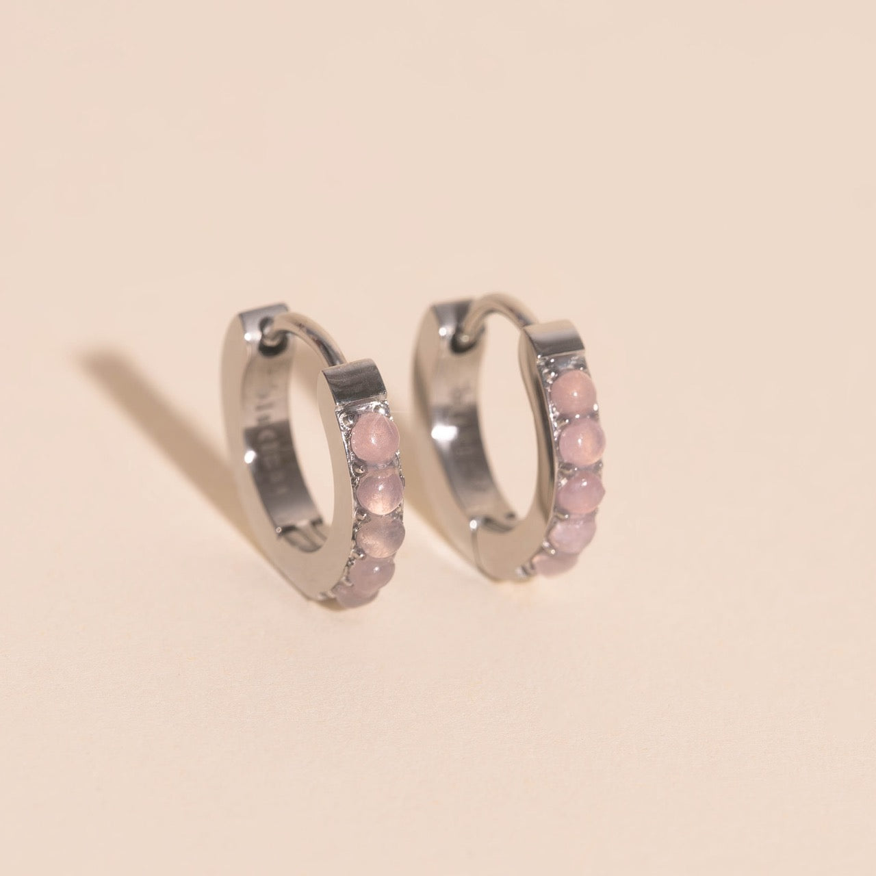 Color Gem Huggie Hoop Earrings