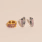 Color Gem Huggie Hoop Earrings