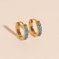 Color Gem Huggie Hoop Earrings