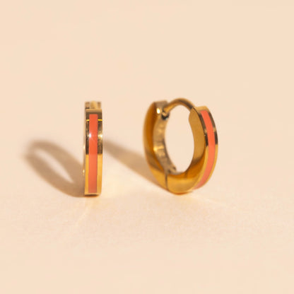 Color Tiny Huggie Hoop Earrings