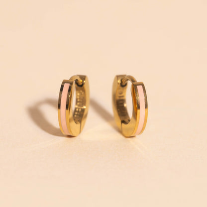 Color Tiny Huggie Hoop Earrings