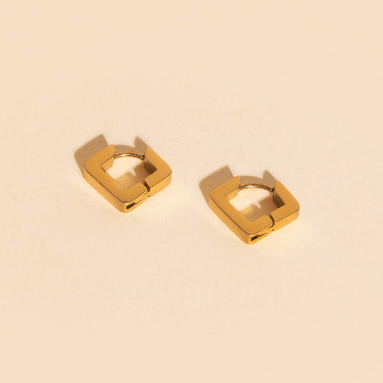 Diamond Chunky Huggie Hoop Earrings