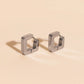 Diamond Chunky Huggie Hoop Earrings