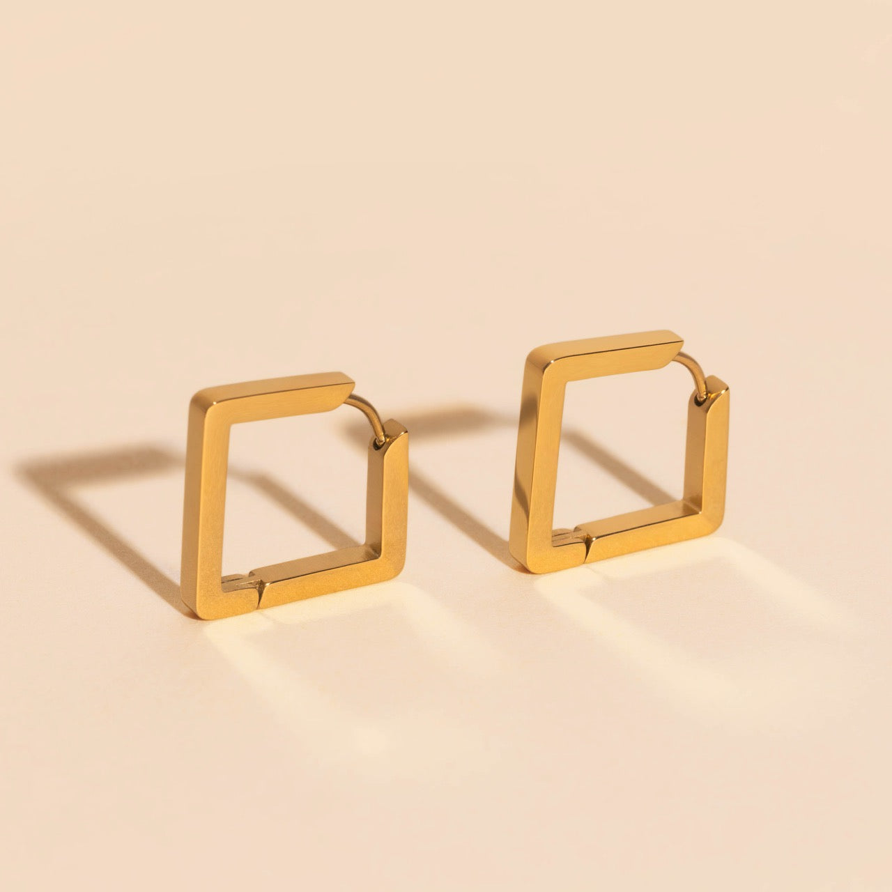 Diamond Chunky Huggie Hoop Earrings