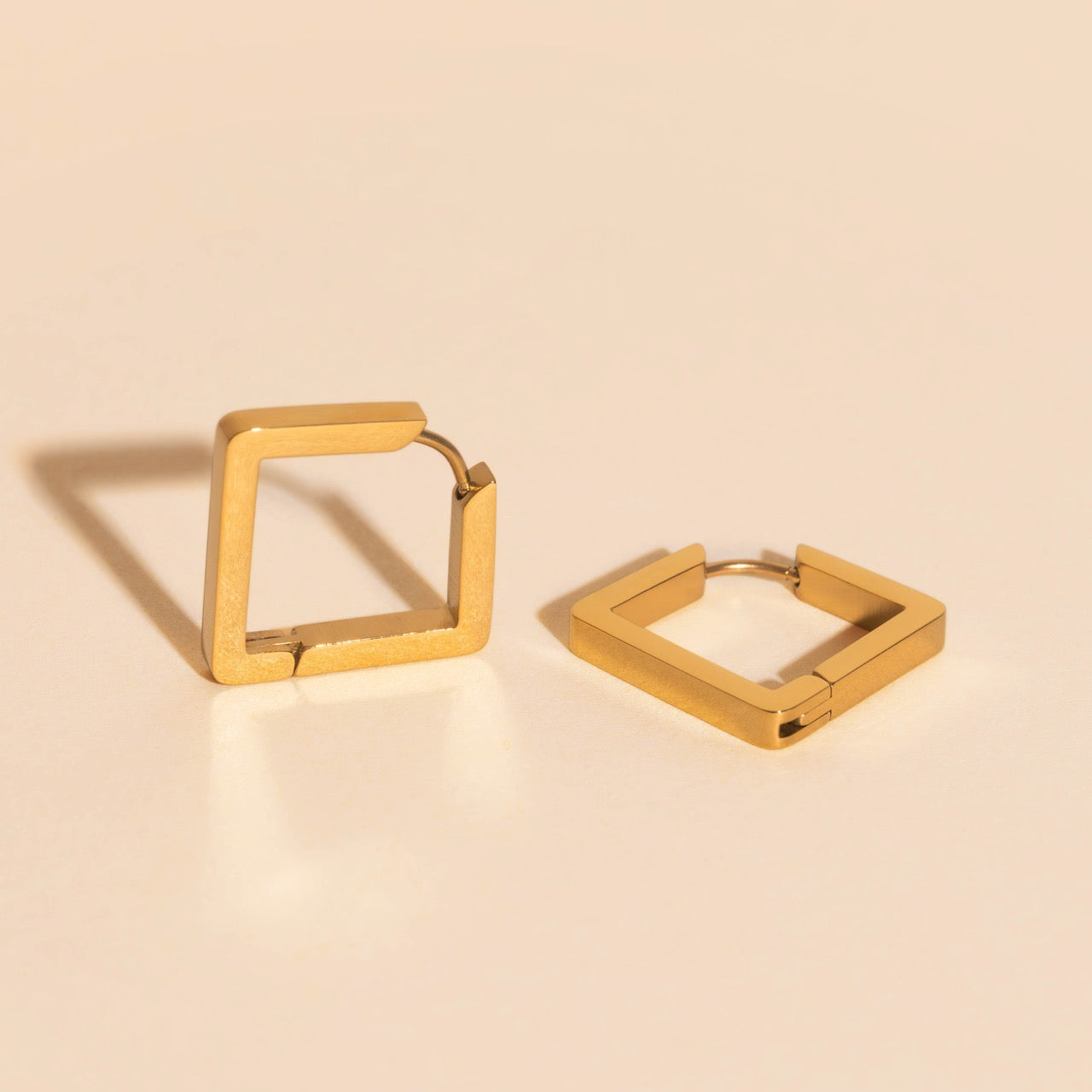 Diamond Chunky Huggie Hoop Earrings