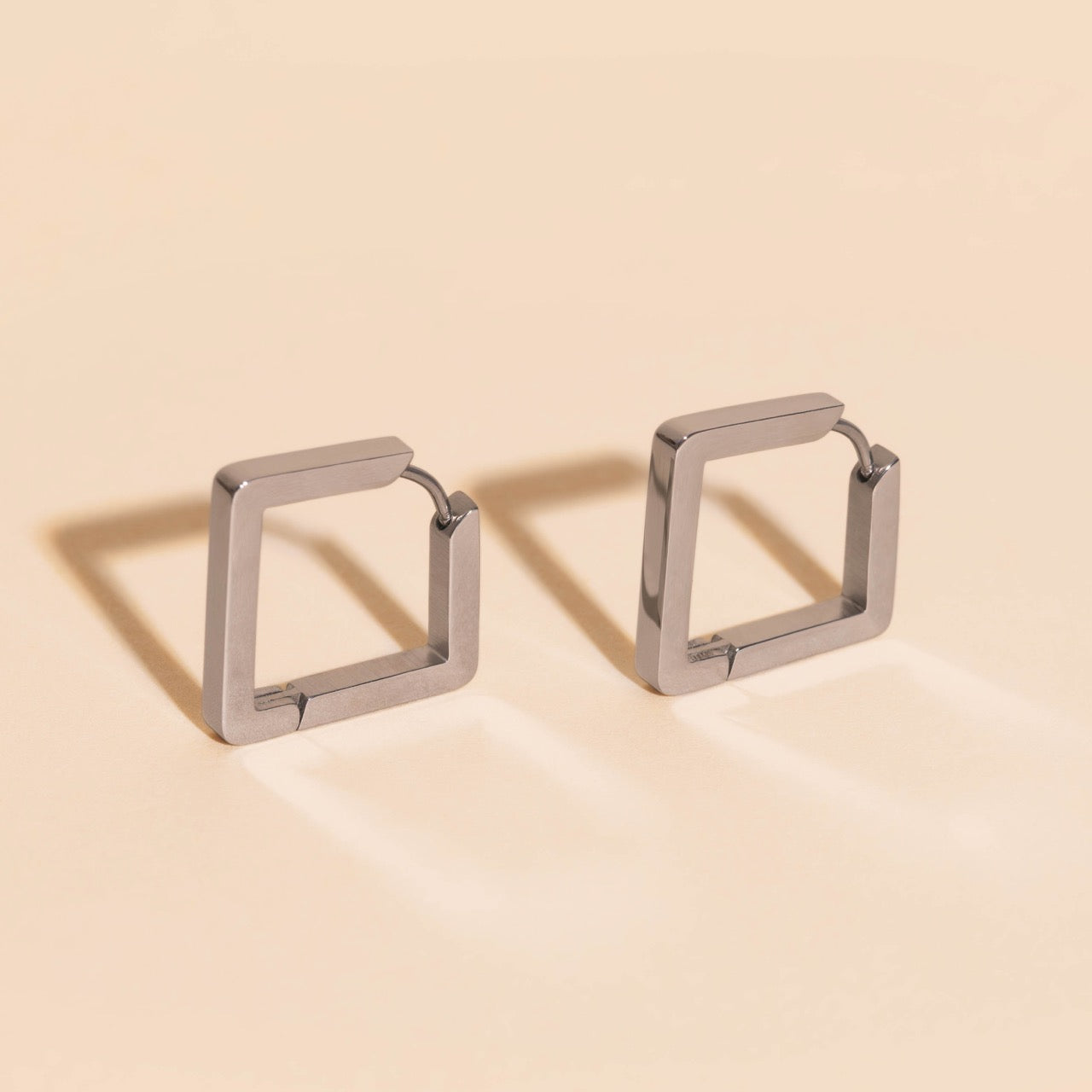Diamond Chunky Huggie Hoop Earrings