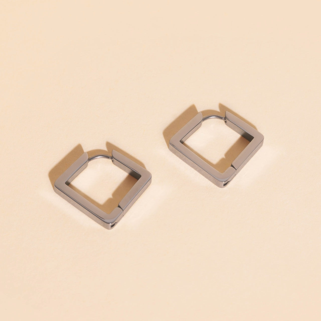 Diamond Chunky Huggie Hoop Earrings