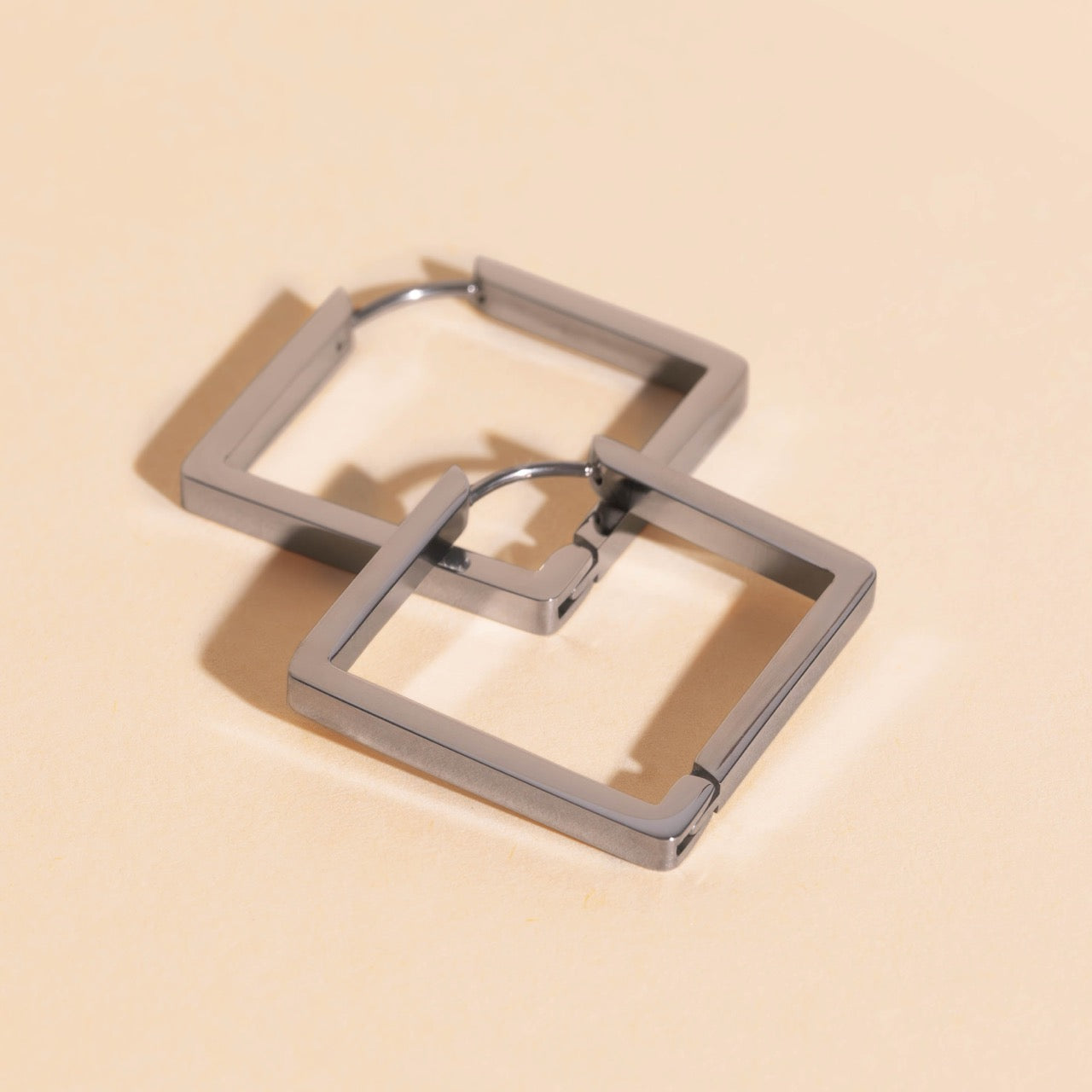 Diamond Chunky Huggie Hoop Earrings