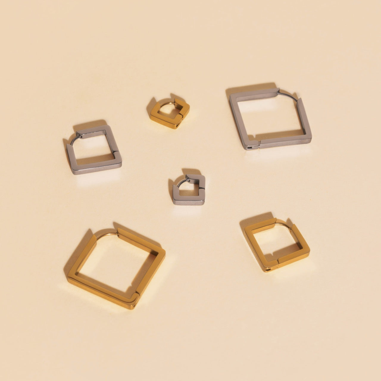 Diamond Chunky Huggie Hoop Earrings