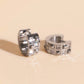 Crystal Square Super Chunky Huggie Hoop Earrings